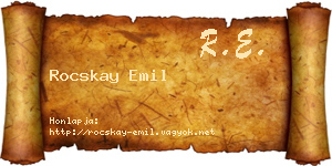 Rocskay Emil névjegykártya